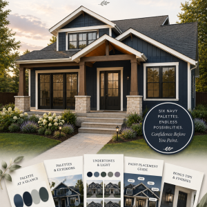 The Navy Edit: Navy Blue Exterior Color Palettes | Designer Paint Guide (Digital Download)